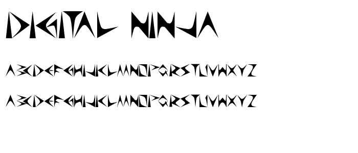 digital ninja font